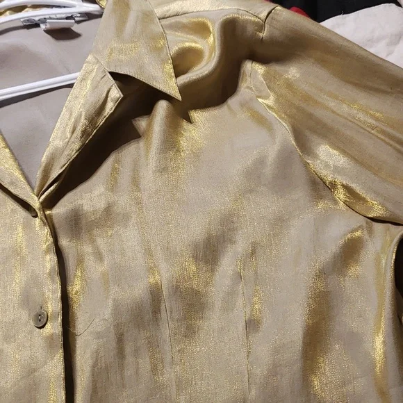 The Work Connection Gold Blouse - Picture 6 of 7